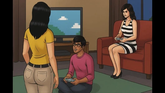 Hintli üvey kız kardeş sıkı amcık üvey babası tarafından prezervatifle sikiliyor