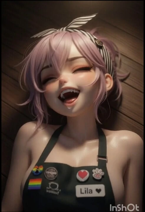 Ateşli seksi minik Barista müşterisini bekliyor, mastürbasyon yapıyor