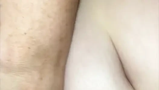Creamy pussy British Grandma creams on Black Lovers Cock, no condom and no mask. Interracial naughty taboo Sex