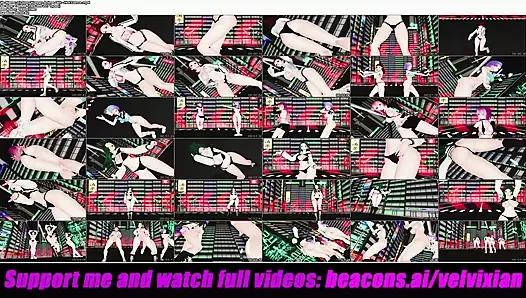 Seksi Koreli anime kız - ateşli dans