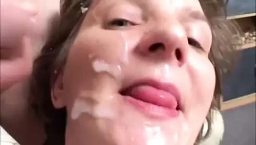 Abspritzen Gesichtsbesamung