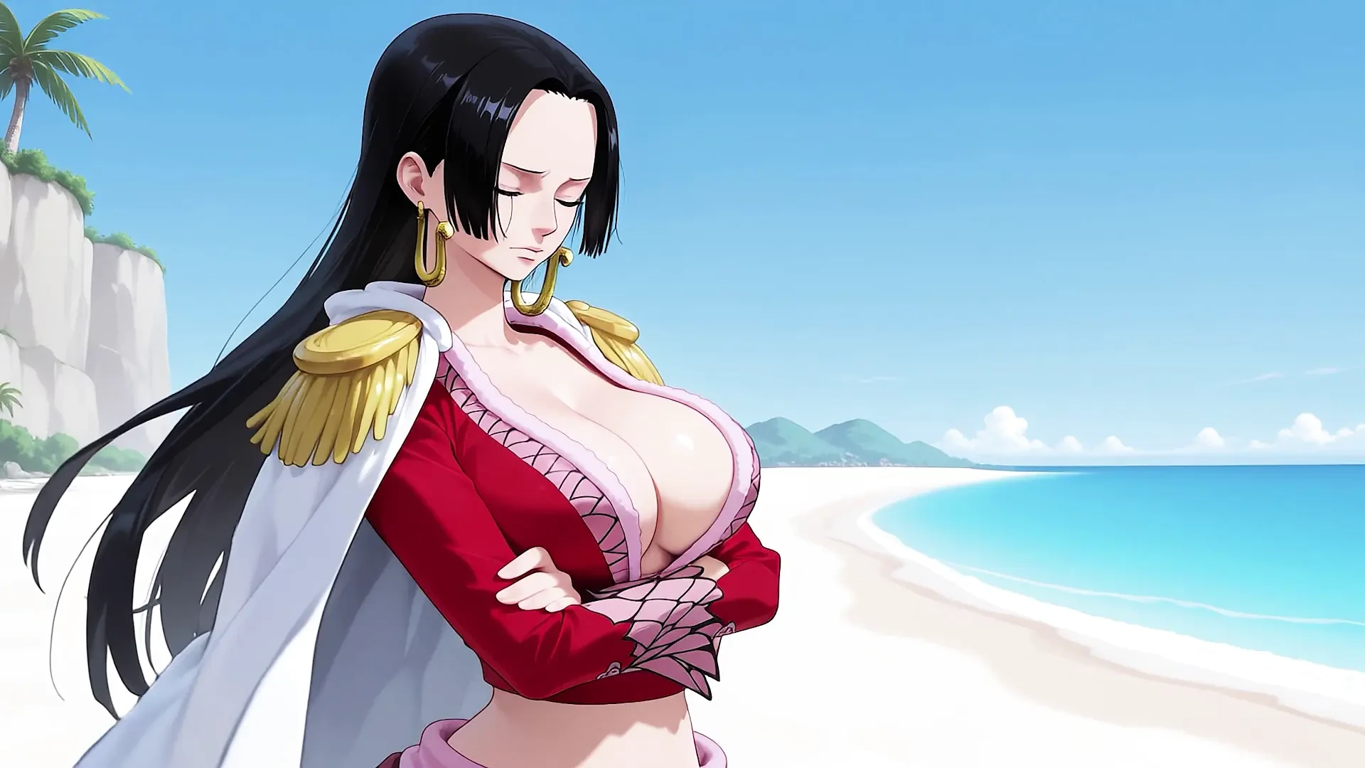 Boa Hancock ıssız bir adada amından ve götünden sikiliyor! Sansürsüz tek parça hentai
