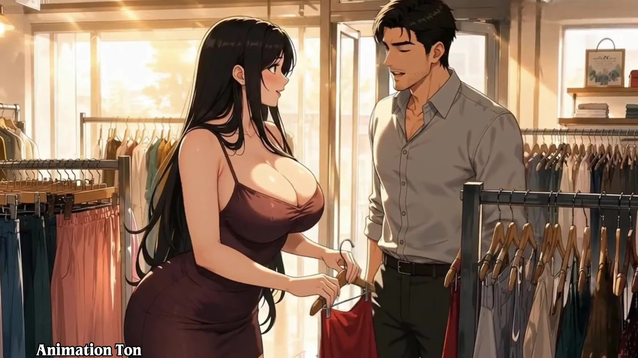 “A warm meeting between the owner and the new salesgirl in the shop”