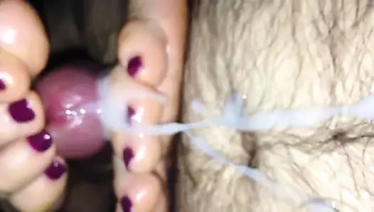 Mor oje ve ayak işi.