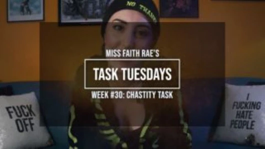 Kafese konmuş için dokunsal bir görev - Bayan Faith Rae'nin kadın egemenliği sesli bekaret kölesi talimatları