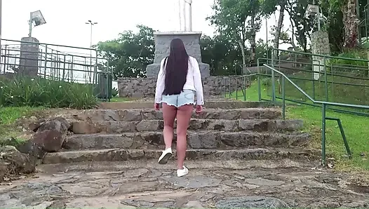Sex in a Public Place - Couple caught having sex and exhibitionism at Christ the Redeemer