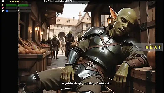 Ateşli seksi kız goblins oyunu tarafından sikiliyor