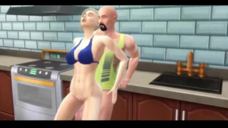 Sims 4 - busty üvey anne mutfakta creampied alır