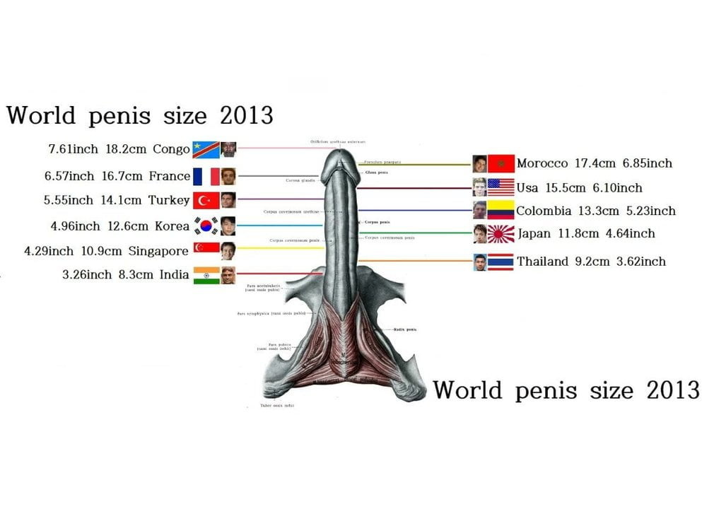 Dünyanın en küçük penis boyutu ülke sıralaması 2018