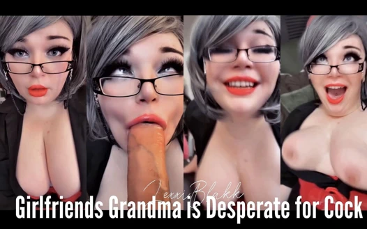 Kız arkadaşların ninesi boşalmak için çaresiz