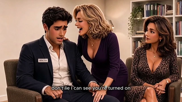 İki Olgun Kadın Yakışıklı Erkeği Sikiyor. Çizgi Film AI. Üçlü FFM