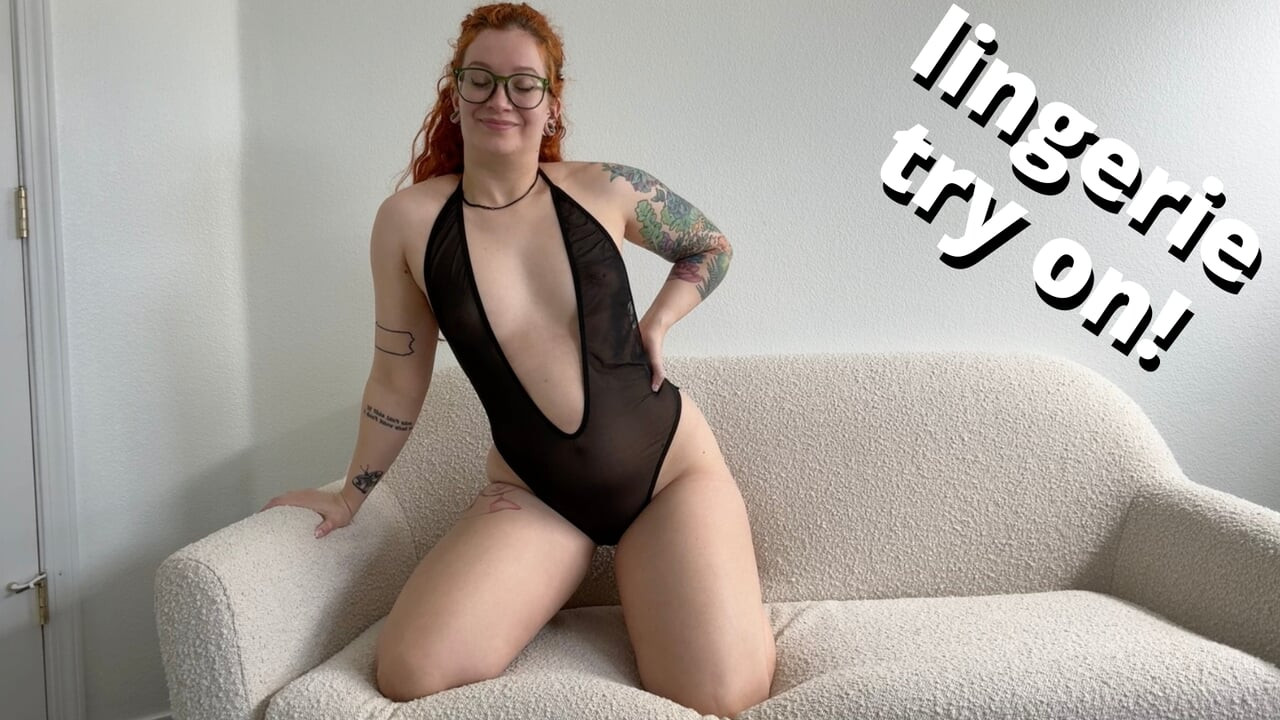 Sheer, strappy ve kassız iç çamaşırı denemesi - Veggiebabyy Clips4Sale'de tam video