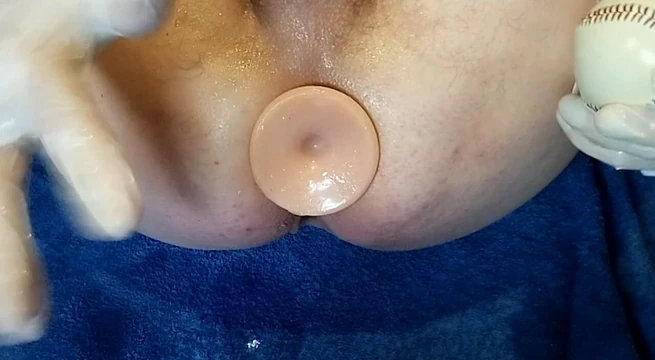 3 сессии с длинной анальной пробкой и бейсбольным мячом подряд   3 sessions with a long anal plug and a baseball in a row