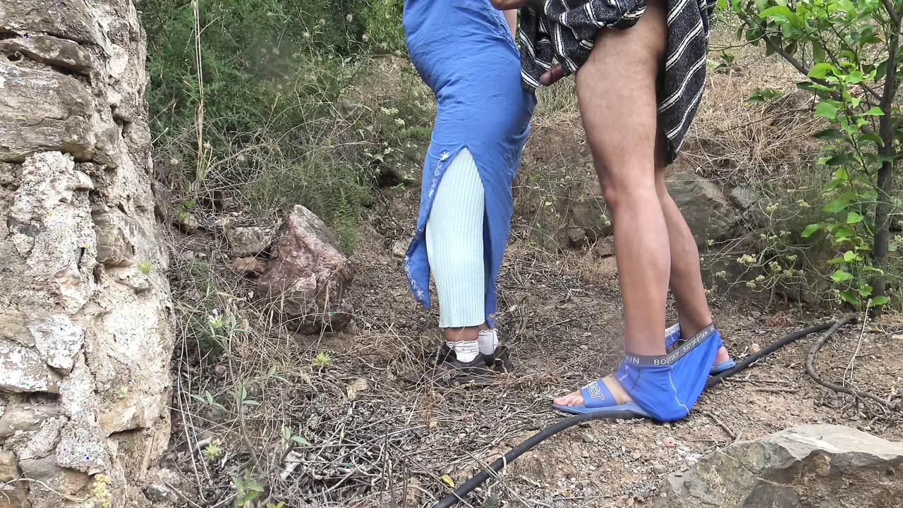 cheating algerian cuckold wife has risky outdoor sex in public!!!