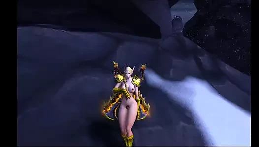 Blud elf sarışın zırh içinde