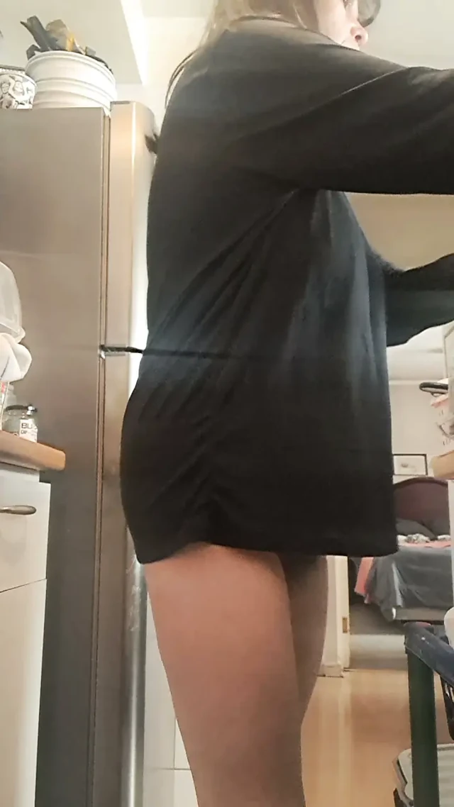 Mom having breakfast