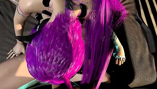 İki yeni robot kızla üçlü seks