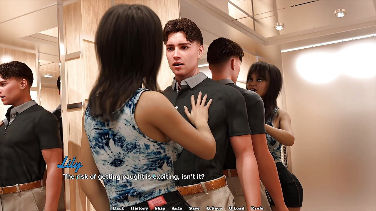 Law School 21 - Lily sucks me dry in the elevator and we almost got caught