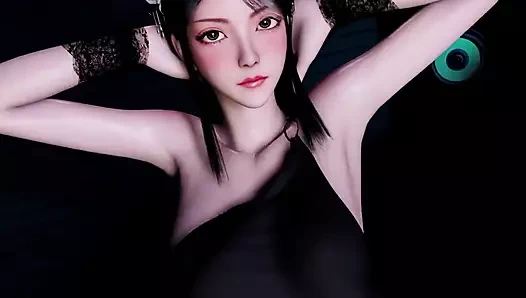 3 boyutlu sevimli Asyalı bebek çıplak mükemmel minyon vücudu çok sert sikiliyor