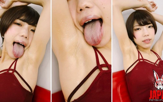 Koltuk altı ter içinde sırılsıklam - nanako hinata gözüne bakıyor, kolunu kaldırıyor, kokluyor, inliyor ve yalıyor