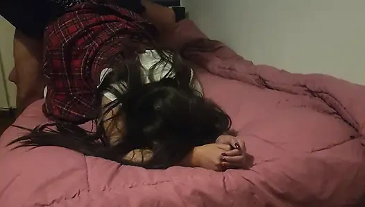 That's how I like it!! My naughty stepsister failed a subject at school!! She earned a good spanking and a fuck - PART 2
