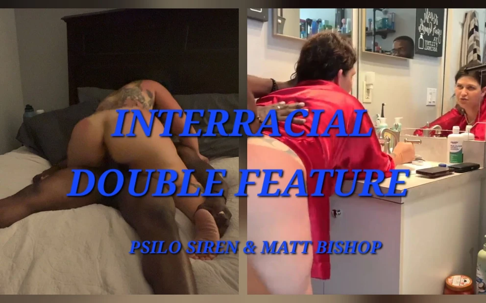 Межрасовая милфа с большой шикарной задницей - настоящая пара, две сцены, два кримпая