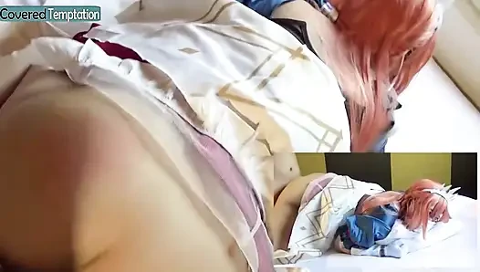 Грубый кримпай, Gyaru Косплейер идет далеко, Ahegao выставленная кульминация после кульминации
