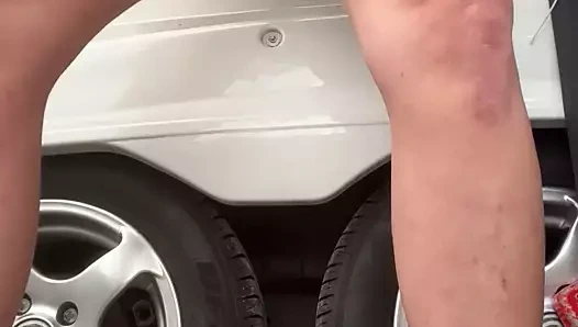 korkak sürme yapay penis açık havada