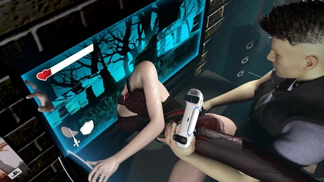 Ters isekai - video oyunu piliç yarağa çok iyi biniyor