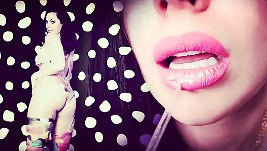 Dudak parlatıcısı ve şehvetli vücut şehveti!