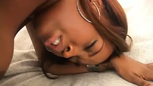 Naughty ebony beauty always ready to bang with muscled hunk