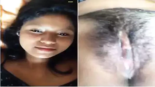 Bugün özel-sevimli kız onu amını gösteriyor...