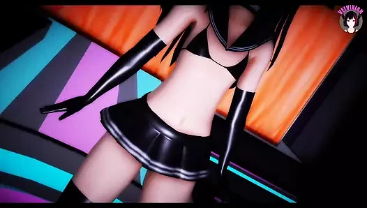 Seksi genç kız - büyük dildo ile ateşli bikiniyle dans ediyor