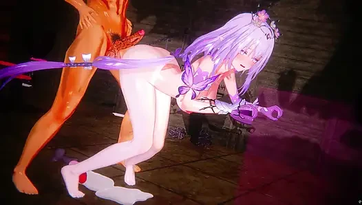 Honkai star rail - castorice yetişkin oyuncaklarla sert seks grup seks, dölleme ve fışkırtma 3 boyutlu hentai seks animasyonu