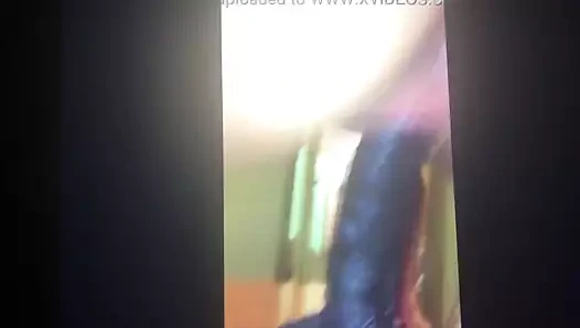 Sarışın siyah dildo güzel götüne biniyor