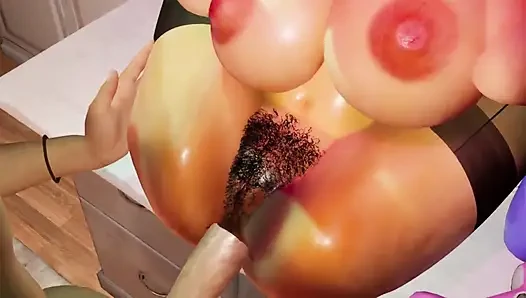 Başörtüsü ve büyük göğüslü Müslüman kız sevişti.