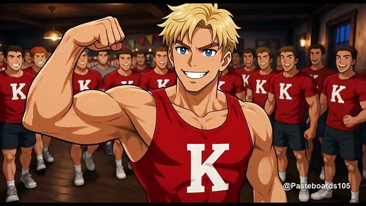 Bahis - Kardeşlik Kaptanlarının Kol Güreşi Bahsi, Kaybeden Bodrumdaki Padded Bench'e Bağlanıyor (2D Anime Bara)