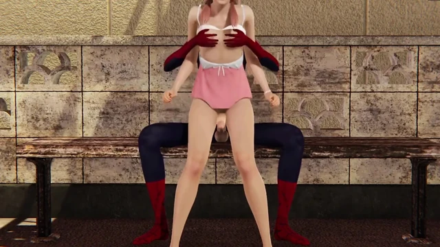 Futa Mary Jane, Spider-man'e Oral Seks Yapıyor Ve Sonra Sert Bir Şekilde Sikiliyor.