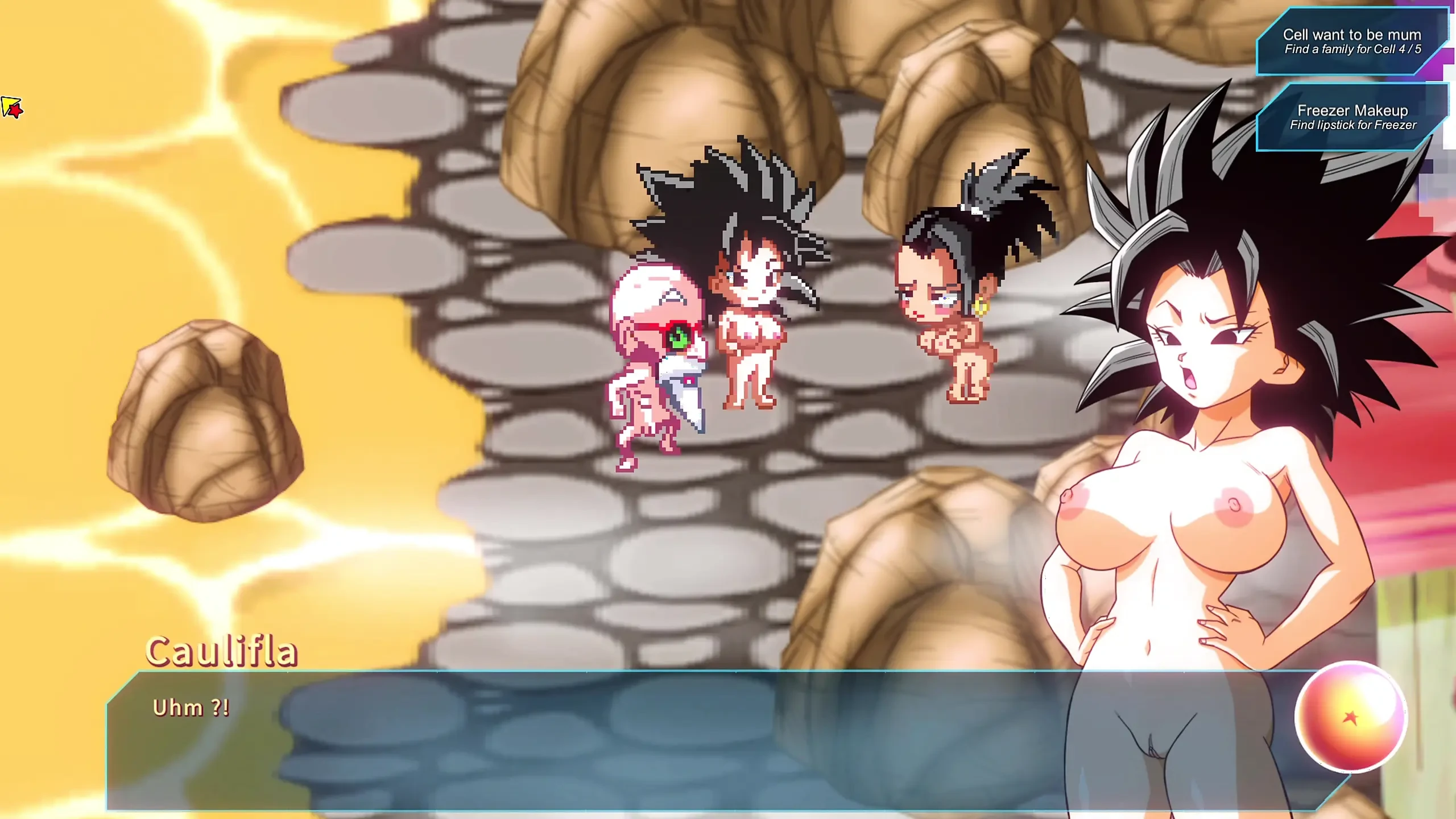 Kame Paradise Multiversex 3 – Cabba Threesome with Caulifla and Kale