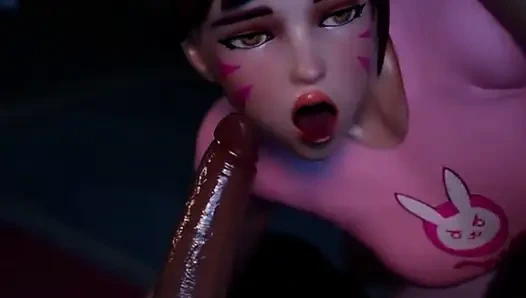 D.va ağzına boşalana kadar sert bir yarakla gırtlağına kadar alıyor