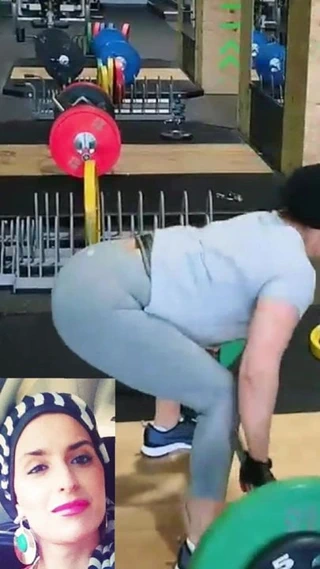 Fit hijabi gym ass