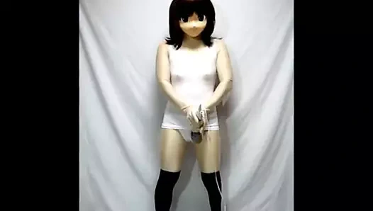 Kigurumi beyaz mayo titreşimli