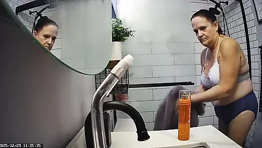 Mrs. Joanne Tanner a Real Public Schoolteacher with Big Natural Tits Exposing Herself in the Shower 12-29-2025