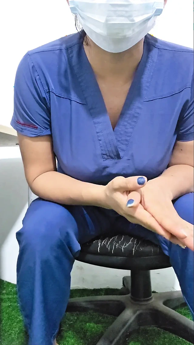 nurse plays alone at work No patients today!