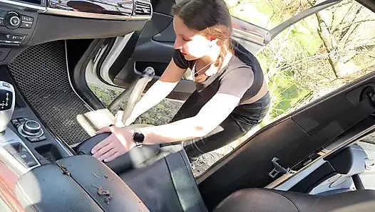 Açık havada araba vakum deri koltuklar