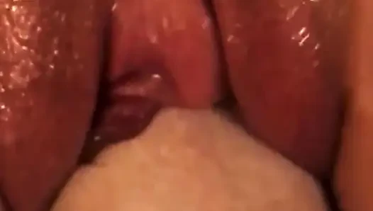 Nikos fisting and gaping Athena's pussy