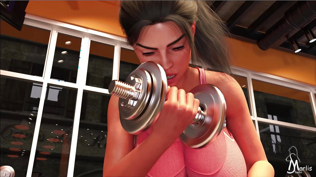 Canı sıkılan evli kadın 4 bayan Moore sıkıldı ve spor salonuna gitti ve sikildi