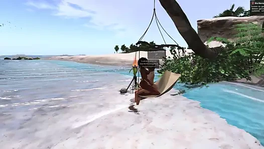 Büyükanne ile sahilde seks