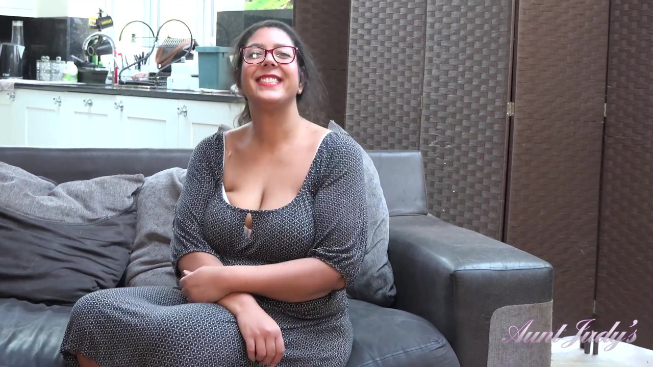AuntJudys - Hairy BBW MILF Cassy Hill Shows Off Her Big Natural Tits
