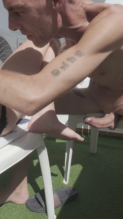 I Cum On My Step Dads Face On The Outdoor Balcony Knowing The Neighbors Might Hear | Clip 1
